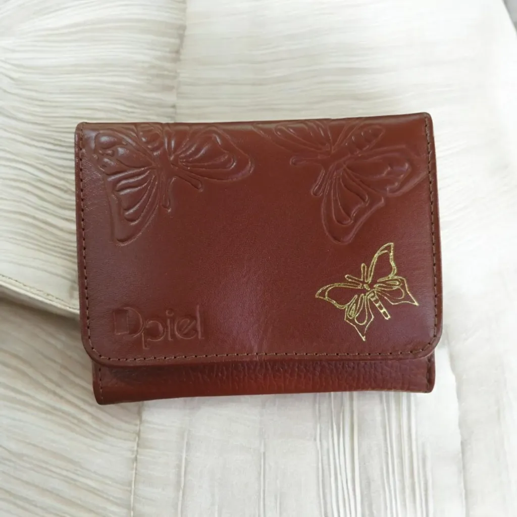 Billetera Con Mariposas Dpiel Dama