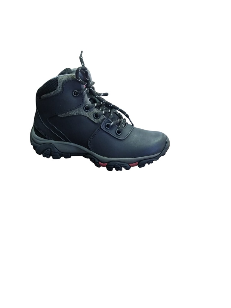 Bota Negra Gris Y Fuscia Dama
