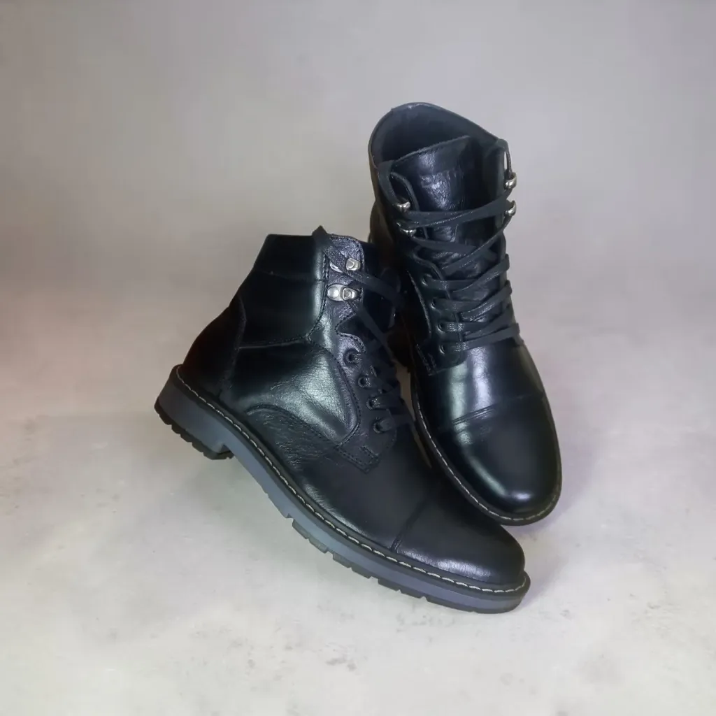 Bota Dathanos De Cordon Negra Caballero
