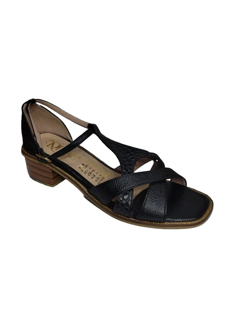 [425] Sandalia Negra Tacon 3 1/2 Dama promo