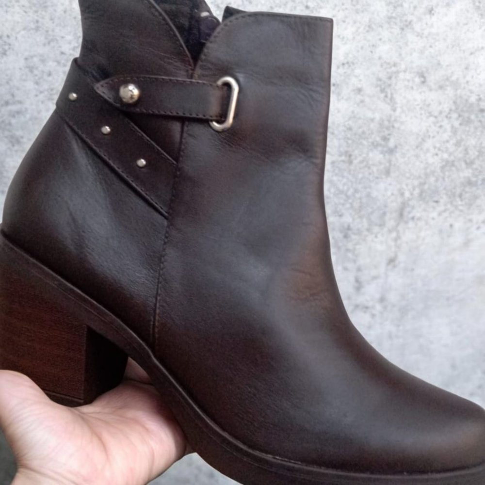 [583] Botin Alto Cafe Calzado Magaldy Dama