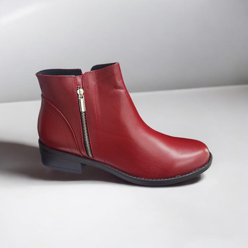 Botin Bajito Rojo Calzado Magaldy Dama