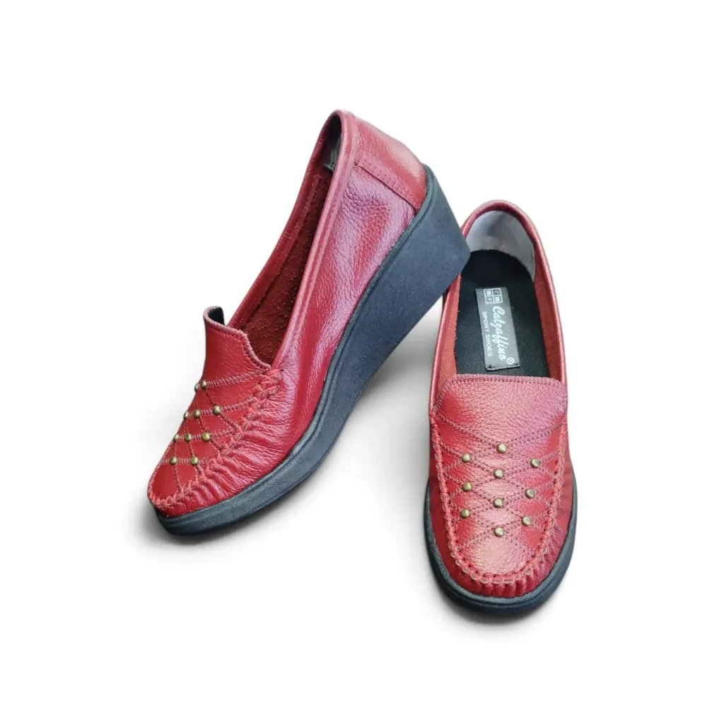 ZAPATO DE SESCANSO CALZAFINO ROJO CON TACHES DAMA