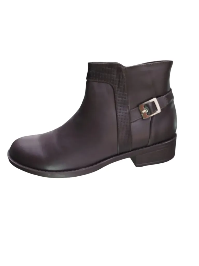 BOTA MAITE TACON BAJO MAGALDY CUERO CAFE
